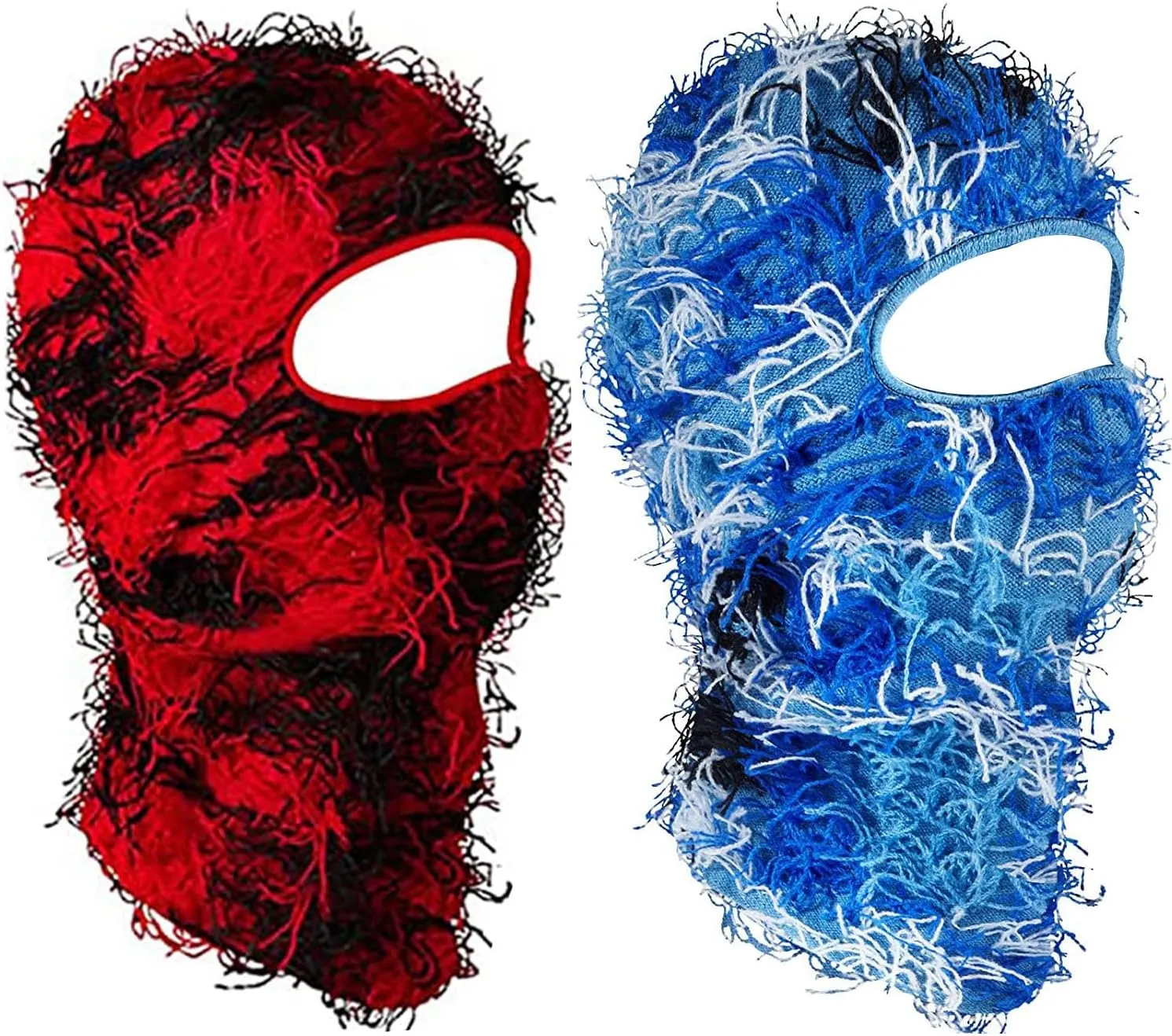 2 Pack Distressed Balaclava Ski Mask, Full Face Shiesty Mask for Women Men Free Size
