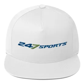 247 Sports Logo Embroidered Flat Bill Hat