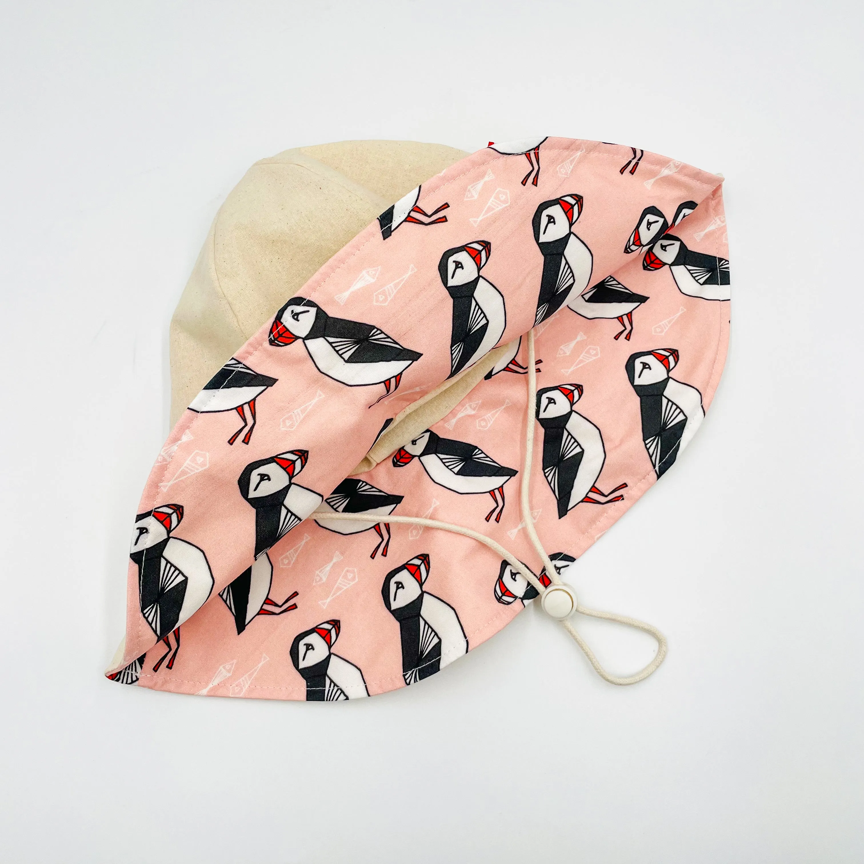 Adult Summer Hat (Pink Puffin)