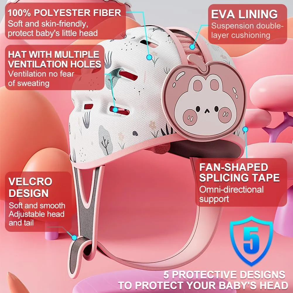 Baby Helmet for Crawling Walking Baby Head Protector Head Protection for Infant Baby Soft Cushion Safety Toddler Headguard 1-2 Years Old 6-12 Months