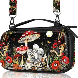 Carrying Case for Nintendo Switch/Switch OLED Travel Carry Cases Hard Shell Protective Cover Mushroom Skull Cute Girls Boys Accessories Storage Pouch Bag for Nintendo Switch 2017/Oled 2021
