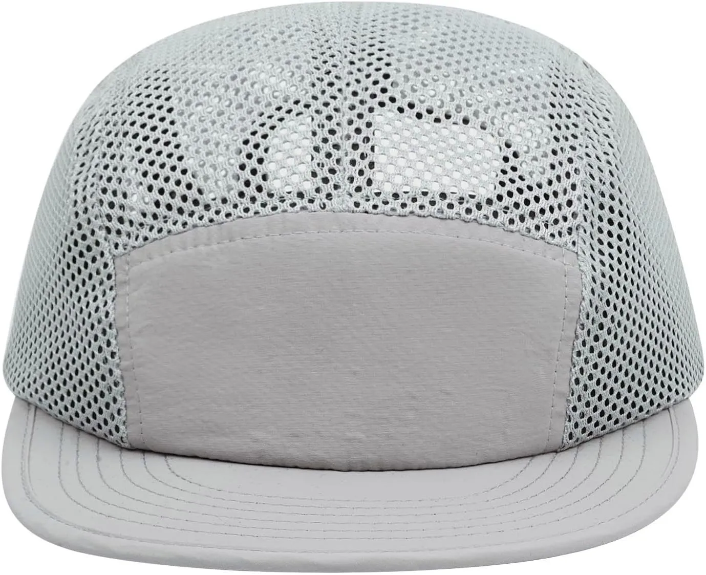 CLAPE Mesh Flat Brim Ball Cap Trucker 5-Panel Hat Quick Dry Baseball Cap Sports Running Hat Snapback Workout Dad Hats
