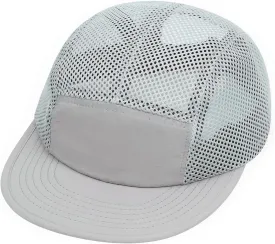 CLAPE Mesh Flat Brim Ball Cap Trucker 5-Panel Hat Quick Dry Baseball Cap Sports Running Hat Snapback Workout Dad Hats