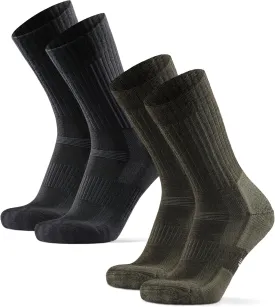 DANISH ENURANCE Premium Outdoor Hiking Socks, Merino Wool, Men & Women, 2-Pack