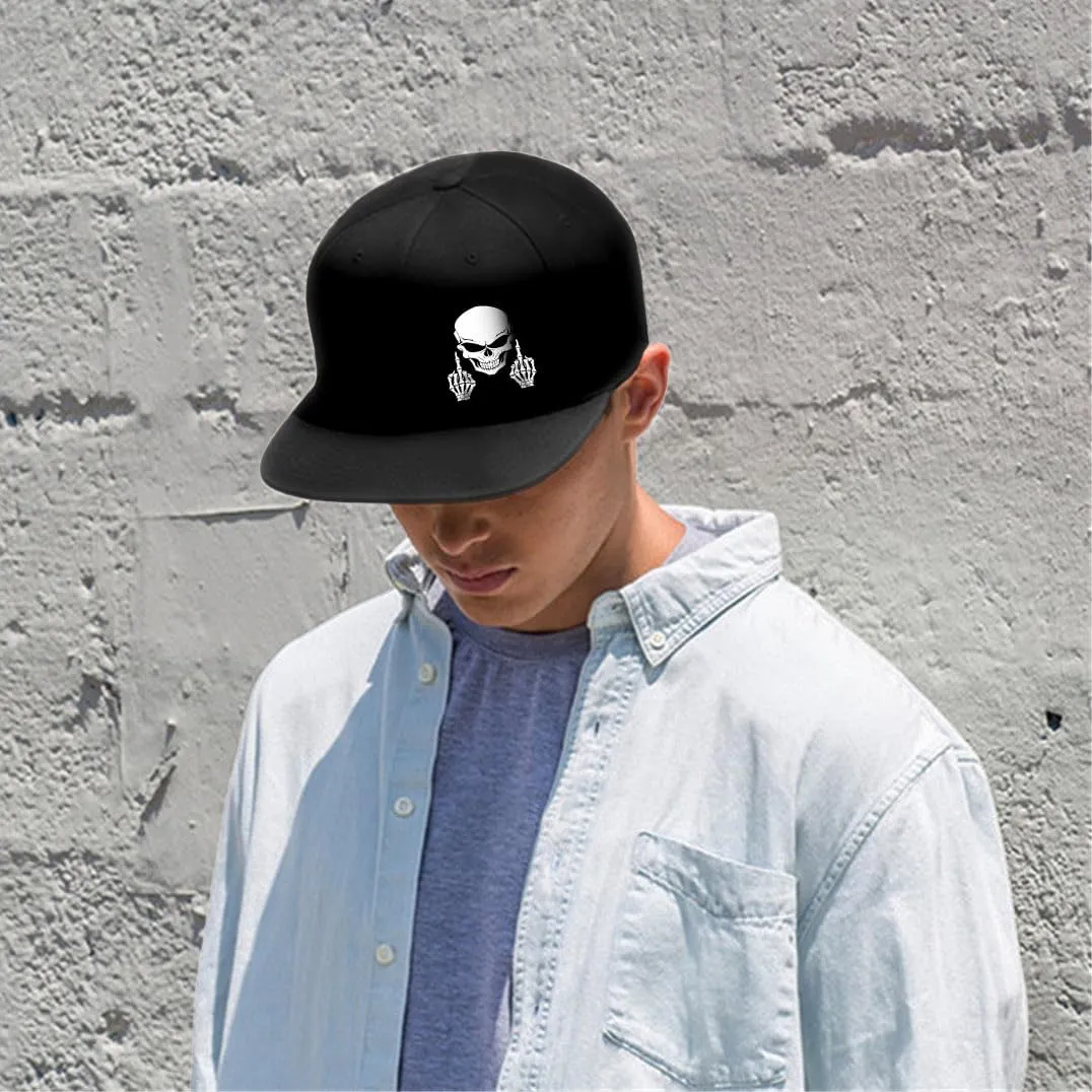 Death Skull Classic Snapback Hats for Men Flat Bill Hats for Women Snapback Snap Backpack Black Trucker Dad Baseball Cap