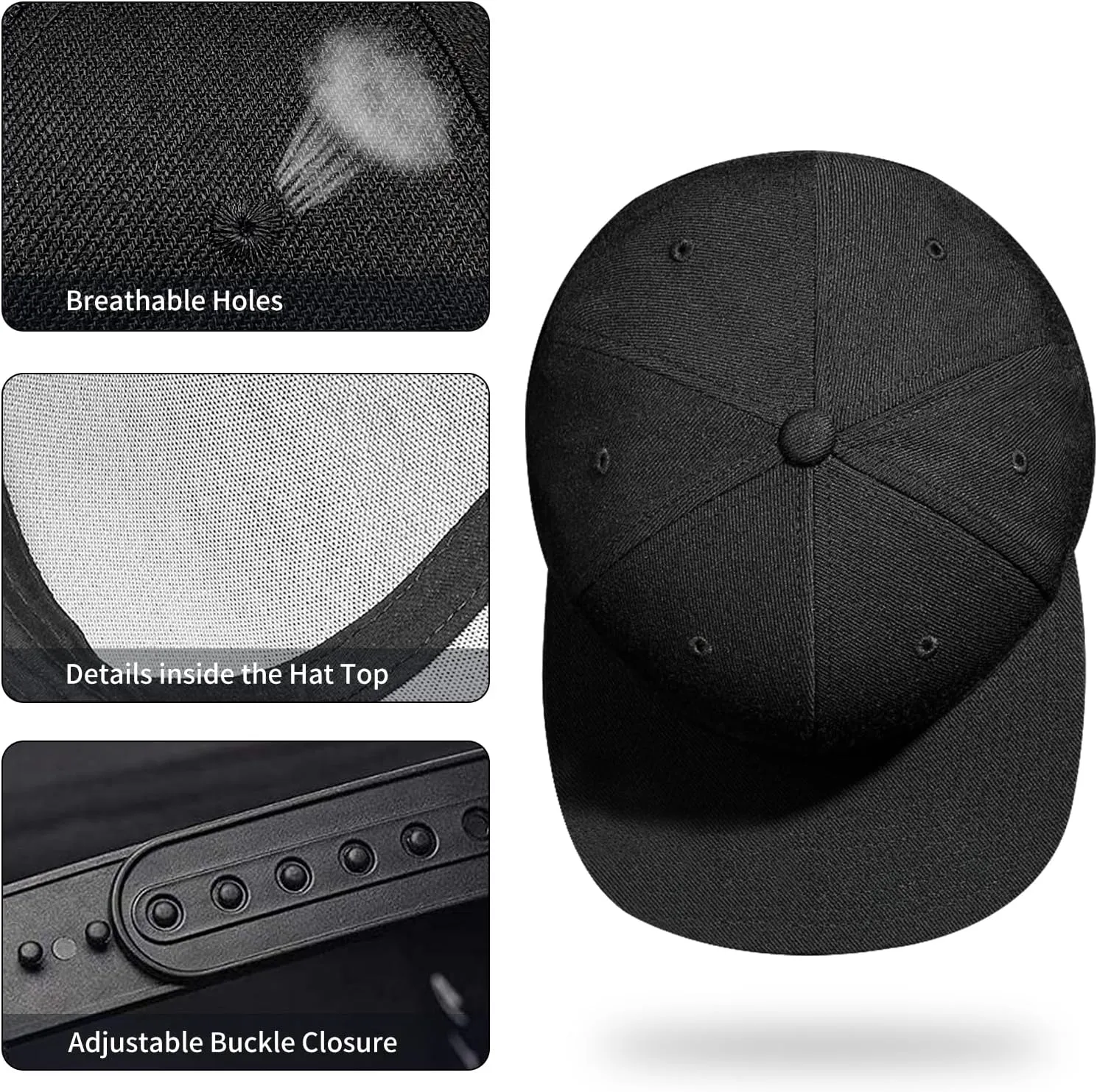 Death Skull Classic Snapback Hats for Men Flat Bill Hats for Women Snapback Snap Backpack Black Trucker Dad Baseball Cap