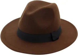 Fedora Hat for Women Men Solid Color Panama Hat Winter Luxury Hats Wide Brim Fedoras
