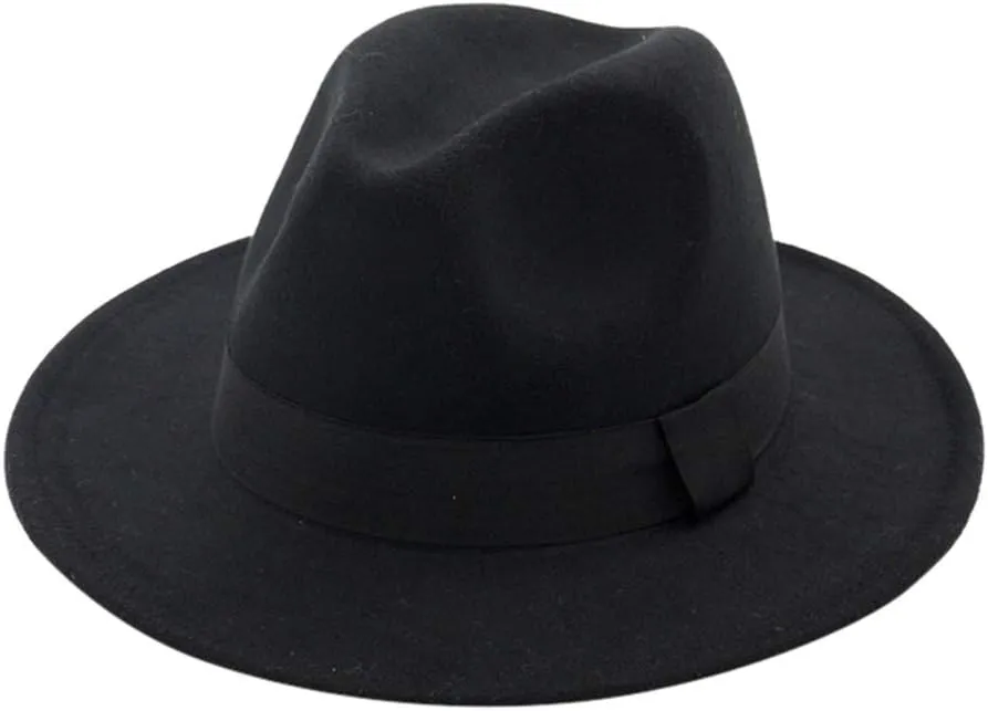 Fedora Hat for Women Men Solid Color Panama Hat Winter Luxury Hats Wide Brim Fedoras