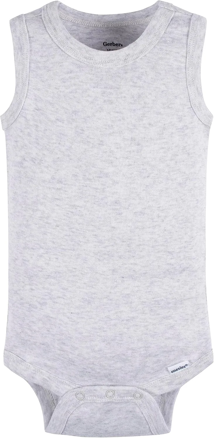 Gerber Baby Boys Multi-Pack Sleeveless Onesies Bodysuit