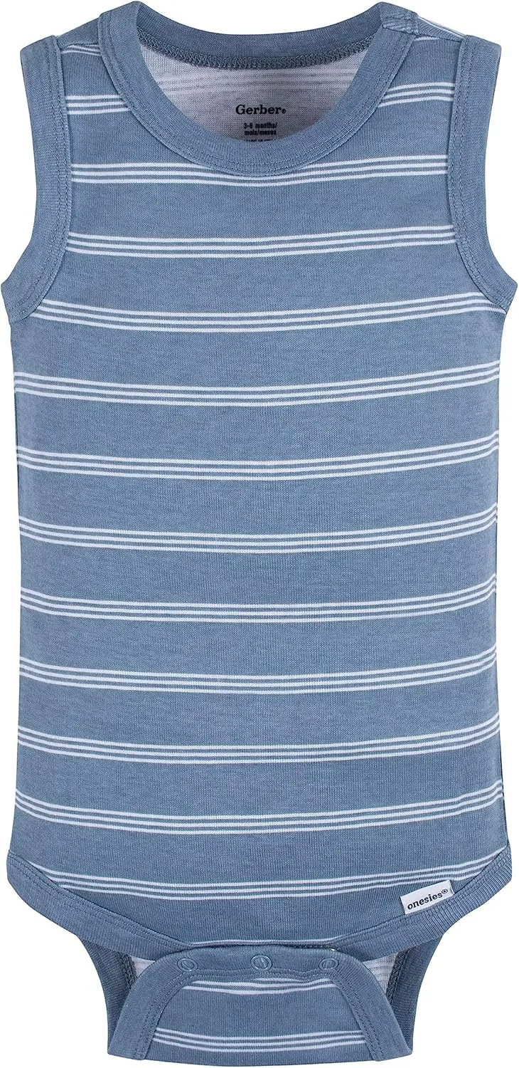 Gerber Baby Boys Multi-Pack Sleeveless Onesies Bodysuit