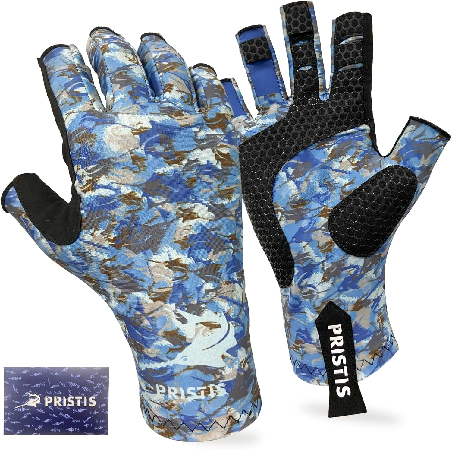 Half-Finger Fishing Gloves, UPF 50  Breathable Quick Drying Fingerless Sun Gloves for Women Men, Fly Fishing Hunting Paddling Sailing Kayaking Hiking Canoeing Cycling