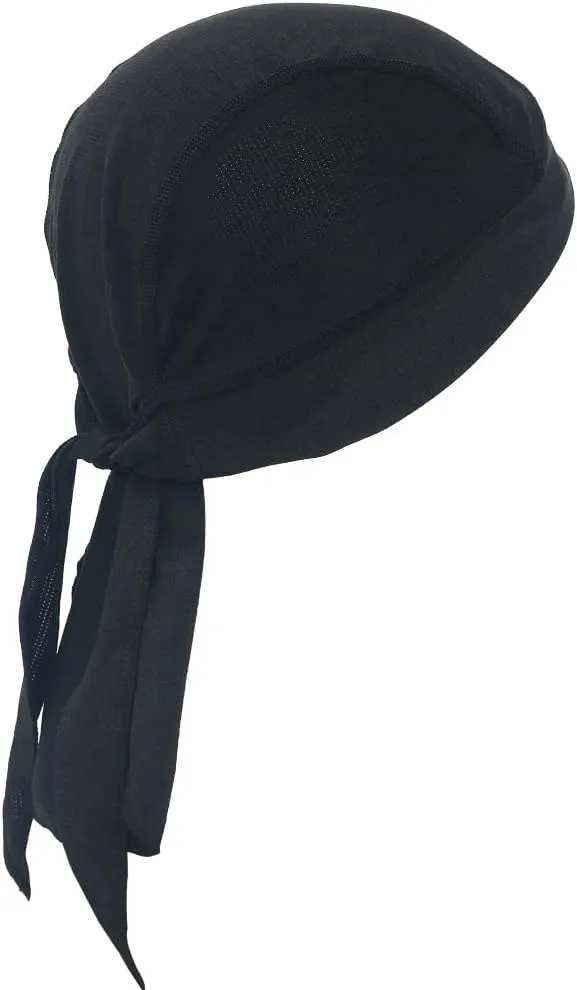 Men's Do Rag Sweat Wicking Skull Cap Cooling Helmet Line Headwear Dew Rags