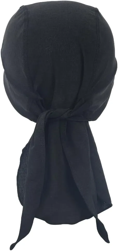 Men's Do Rag Sweat Wicking Skull Cap Cooling Helmet Line Headwear Dew Rags