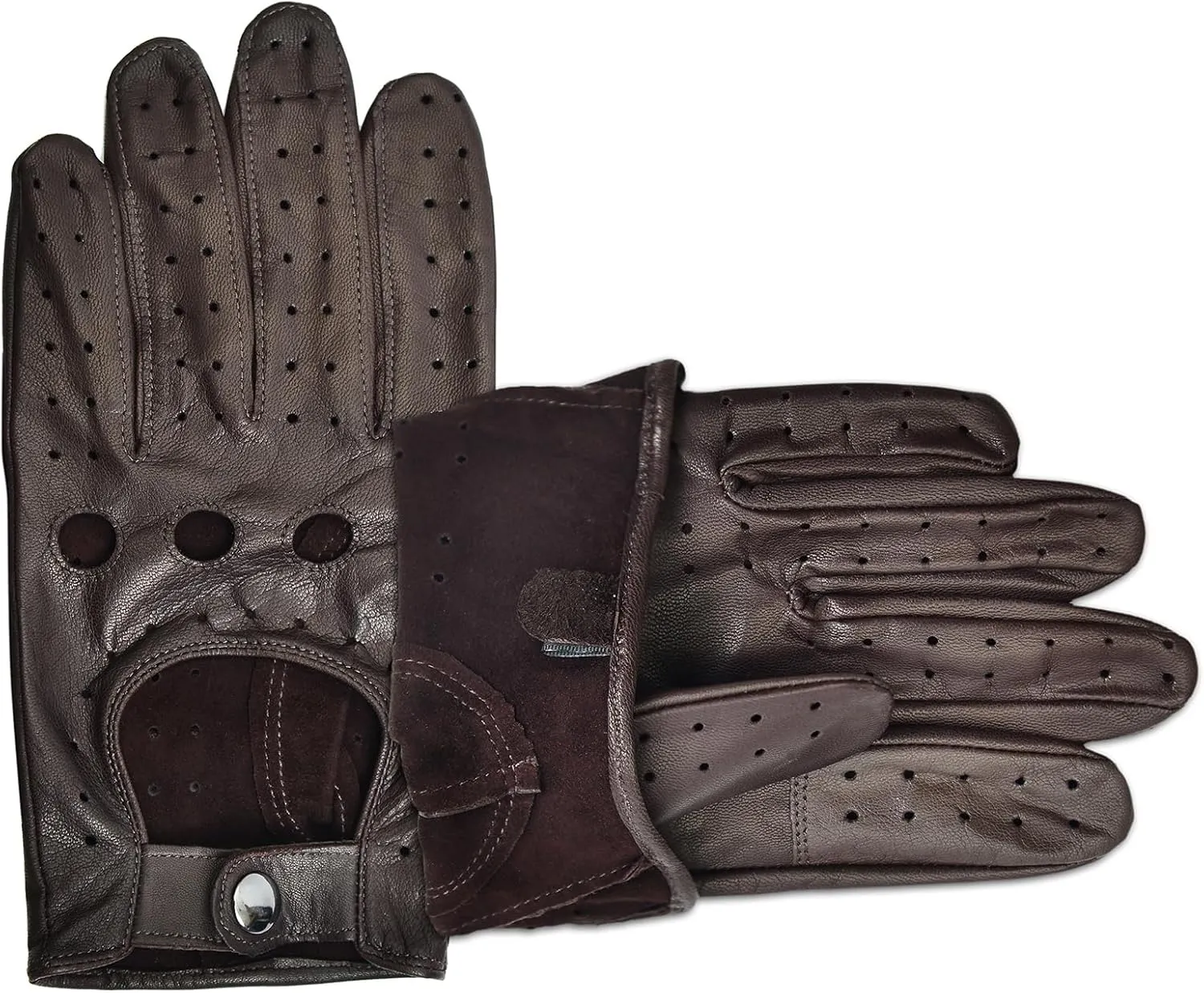 Mens Leather Driving Gloves Touchscreen, Unlined Thin Leather Driving Gloves SUM06US-T