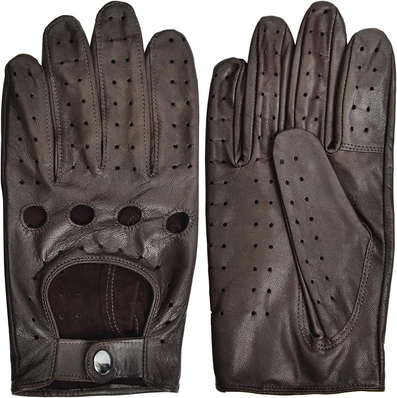 Mens Leather Driving Gloves Touchscreen, Unlined Thin Leather Driving Gloves SUM06US-T