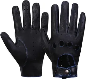 MGGMOKAY Mens Touchscreen Unlined Leather Driving Gloves