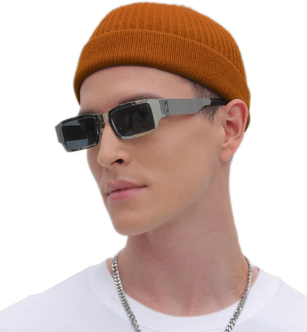 ROYBENS Swag Wool Short Fisherman Beanie for Men Women, Knit Cuff Trawler Beanie Watch Hat, Soft Spring Fall Skull Cap Unisex
