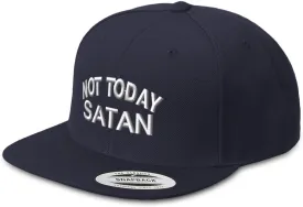 Snapback Hats for Men & Women Not Today Satan Acrylic Flat Bill Baseball Cap