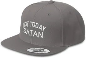 Snapback Hats for Men & Women Not Today Satan Acrylic Flat Bill Baseball Cap