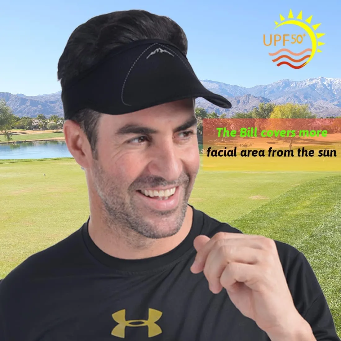 USHAKE Sports Sun Visor for Man or Woman in Golf Running Jogging Tennis Hiking