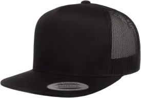 Yupoong 5-Panel YP Classic Trucker Cap | High Profile Flat Visor Snapback | OSFM | Bulk Packs Available